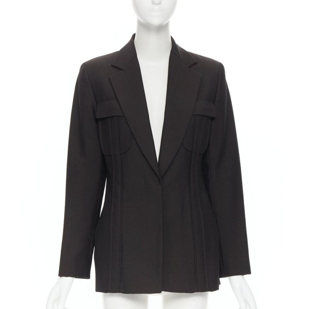 Gucci Tom Ford brown wool mohair blazer pant set